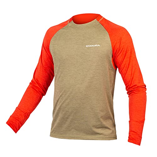 Endura Herren Singletrack L/S Trikot Shirt, Pilz, Small von Endura