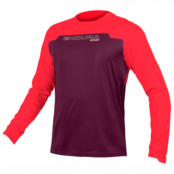 Endura - MT500 Burner Trikot Langarm - Radtrikot Gr XL lila/rot von Endura