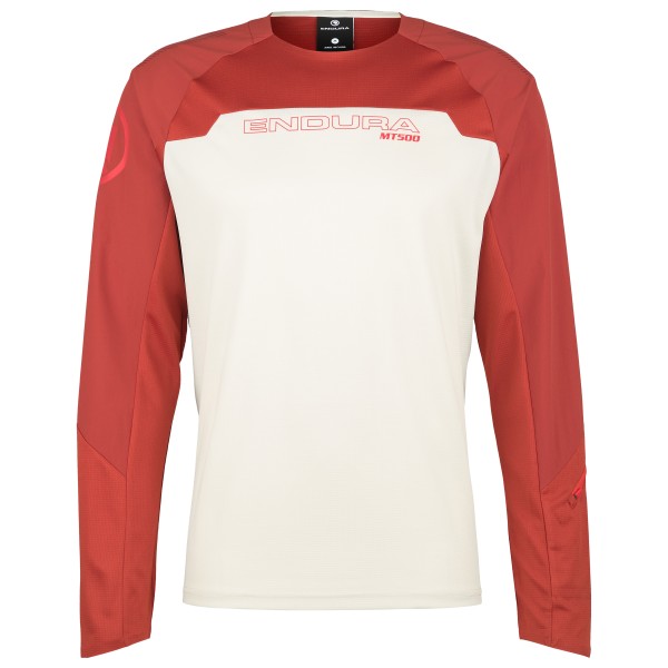 Endura - MT500 Burner Trikot Langarm - Radtrikot Gr XXL weiß/rot von Endura