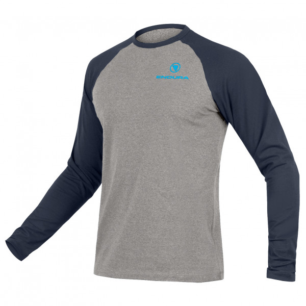 Endura - One Clan Raglan Langarmshirt - Longsleeve Gr XL grau von Endura