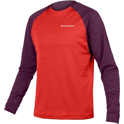 Endura MTB-Jersey Langarm SingleTrack Fleece Violett Gr. L von Endura