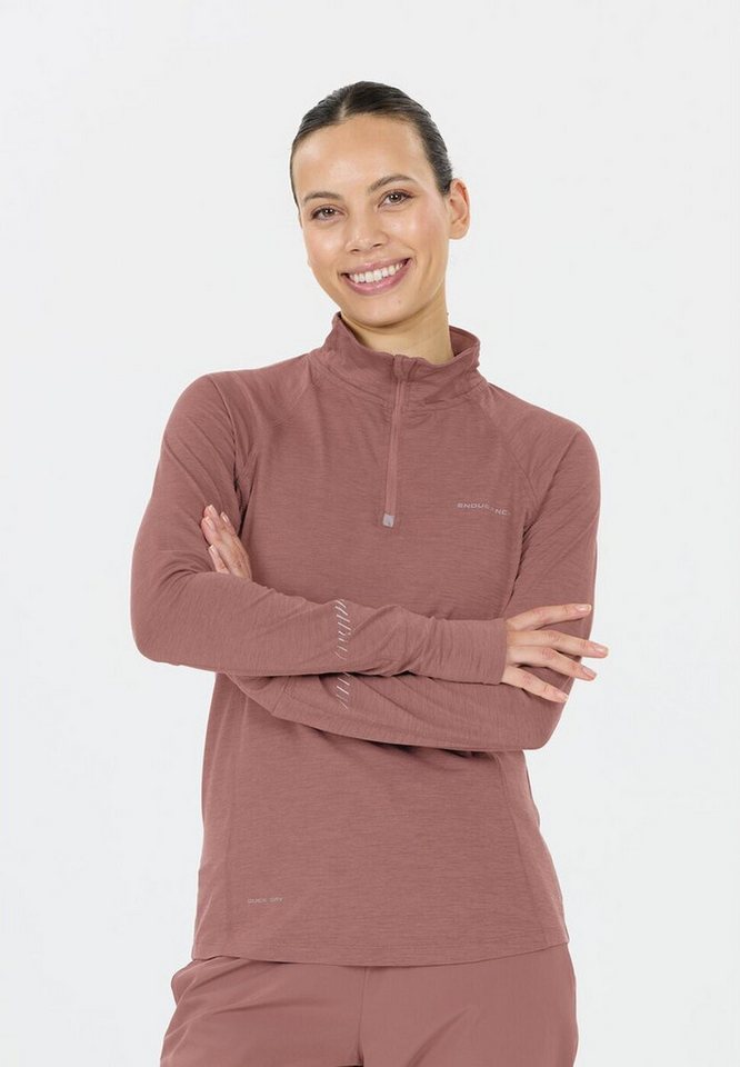 Endurance Athlecia Langarmshirt Canna V2.0 W Melange Midlayer Rose Taupe von Endurance Athlecia