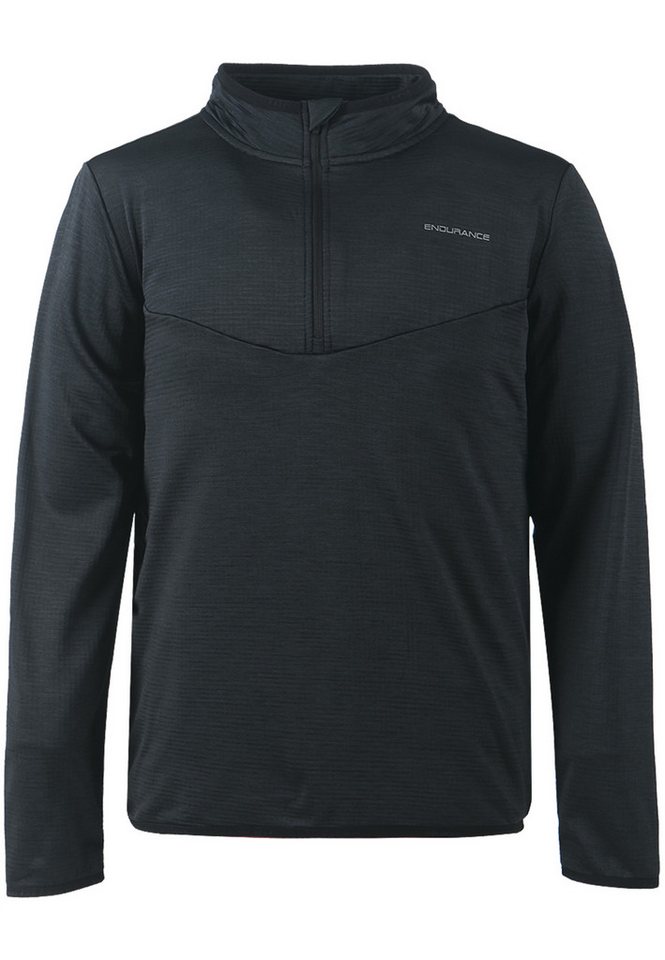 Endurance Athlecia Laufshirt Ledger M Waffle Melange Midlayer BLACK von Endurance Athlecia