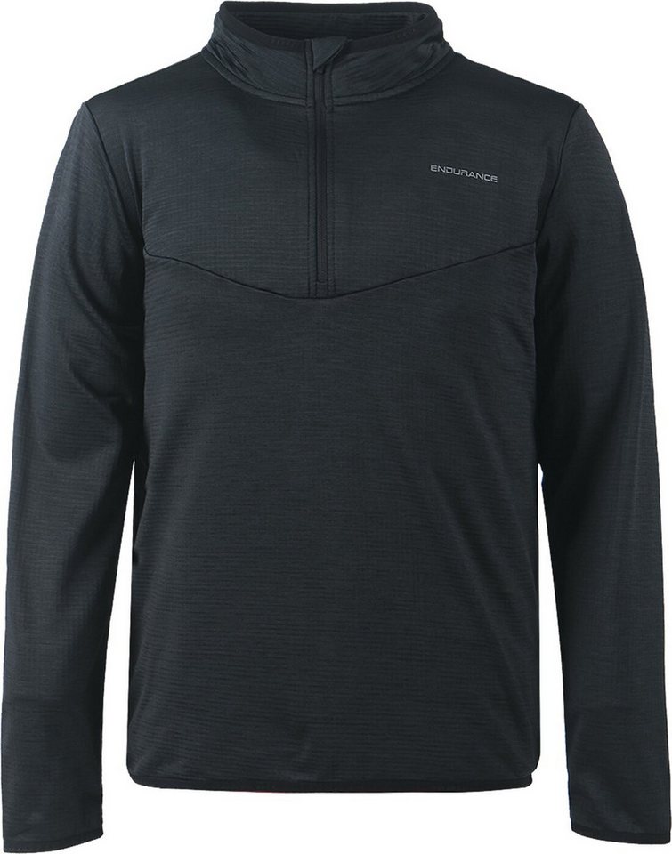 Endurance Athlecia Laufshirt Ledger M Waffle Melange Midlayer BLACK von Endurance Athlecia