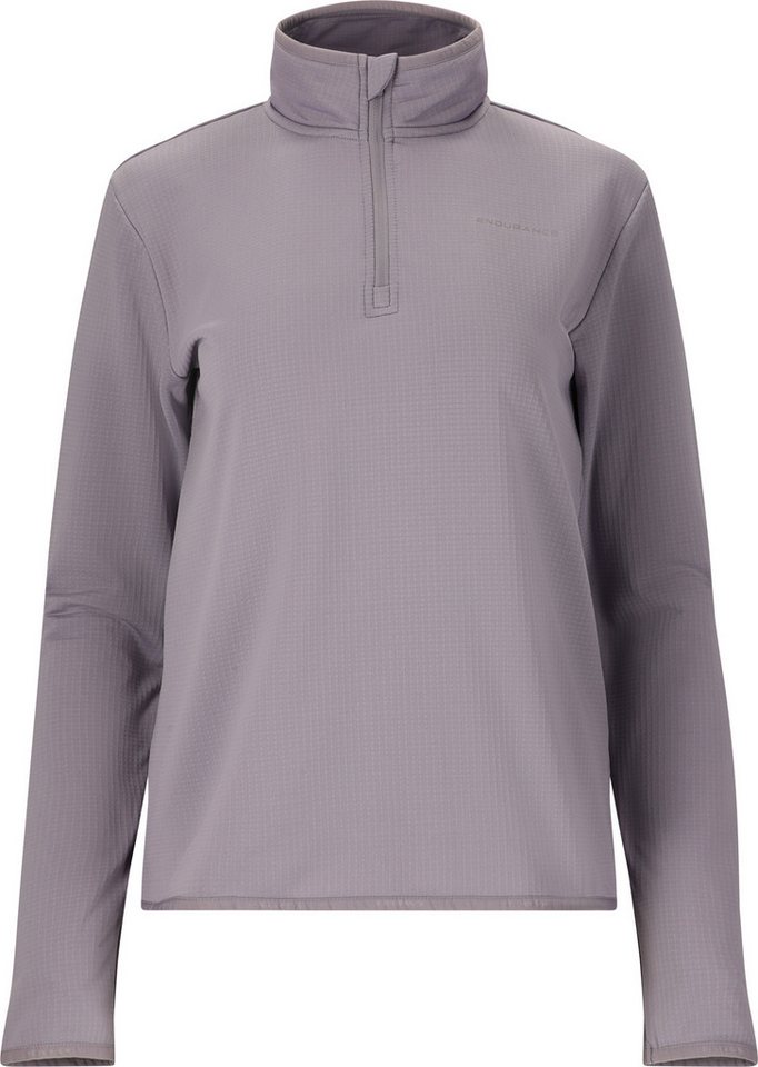 Endurance Athlecia Laufshirt Vironic W Waffle Melange Loose Fit Midlayer LILAC GRAY von Endurance Athlecia