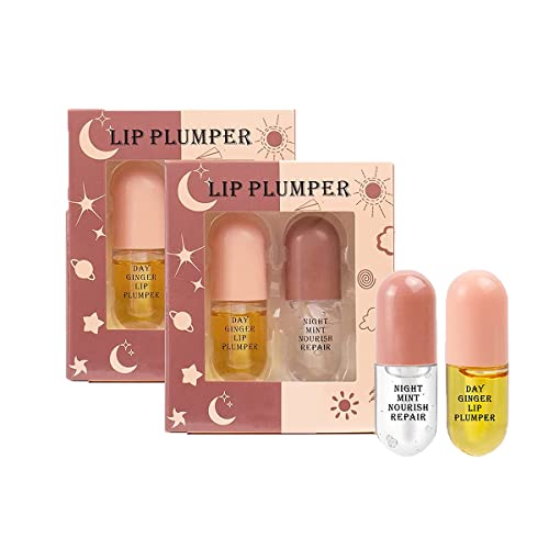 Browsluv Lip Plumper Kit,Lip Plumper Set Natural Makeup Plumping Lip Gloss Lip Care Serum Kit Lip Plumper Lip Enhancer For Fuller Hydrated Beauty Lips (2box) von Endxedio