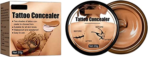 Skinveil Tattoo & Scar Concealer, Tattoo Concealer Waterproof Cover Up, Tatoo Makeup Cover, Tattoo Cover Up Makeup Waterproof, Blends Well in the Skin (Dark) von Endxedio