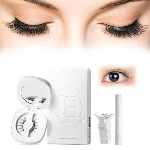 Magnetic Eyelashes Kit, Soft Magnetic Lashes, Reusable Magnetic Eyelashes & Eyeliner Kit, With Applicator, No Glue or Liner Needed, Magnetic Eyelashes Natural Look Waterproof (Silky black) von Endyniner