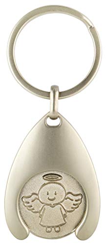 EnerChrom Schutzengel Schlüsselanhänger Smiling Paul - 1 Stück, 7cm - Silber - Viel Glück Einkaufswagenchip Glücksengel EnerChrom Schutzengel Schlüsselanhänger Smiling Paul - 1 Stück, 7cm - Silber - Viel Glück Einkaufswagenchip Glücksengel von EnerChrom