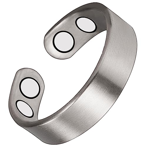 EnerCoppeX 3500 Gauss Magnetring für Damen und Herren, 99,99% reines Kupfer Magnetring, klassisches Grafikdesign inklusive 4 Magneten (B) von EnerCoppeX