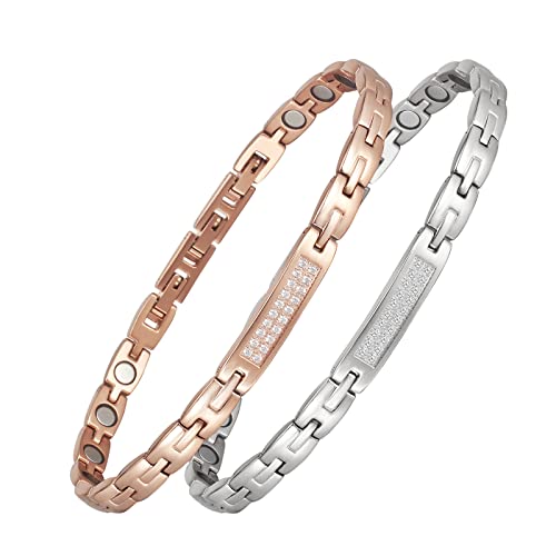 EnerCoppeX Edelstahl-Fußkettchen, magnetisches Damen-Fußkettchen, tragen Sie eine Verbindung, keine Sorgen über die Länge des Fußkettchens Inklusive Geschenkbeutel von EnerCoppeX