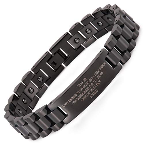 EnerMagiX 4701B2M Magnetische Lymph-Armbänder aus Titanstahl mit magnetischer Energie für Männer und Frauen von EnerMagiX