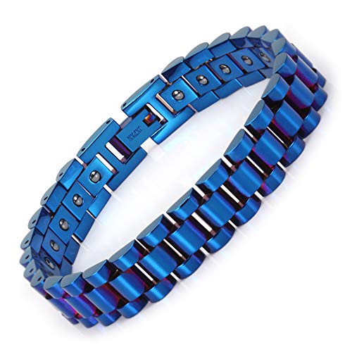 EnerMagiX Magnetische Lymph-Armbänder aus Titanstahl, für Damen und Herren, 4342LM von EnerMagiX