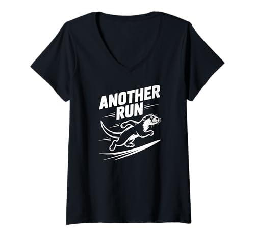 Damen EIN weiteres Run Otter Motivationsdesign T-Shirt mit V-Ausschnitt Damen EIN weiteres Run Otter Motivationsdesign T-Shirt mit V-Ausschnitt von Energetic Otter Enthusiasts United