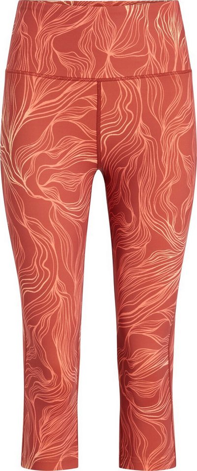 Energetics Trainingstights Da.-Tight 3/4 Kapinem 3/4 II W AOP-/RED RUST/RED LI von Energetics