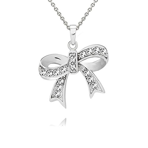 Designer Infinity Set Magnet Kettenanhänger Ribbon Schleife Energetix 4you 458 mit Solitaire Crystals inkl. edler Gliederkette von Energetix-4you