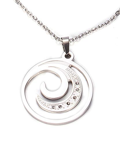 Magnet Crystal Kettenanhänger Cascade Welle mit 6 funkelnden Swarovski Kristallen Energetix 4you 1200 handgearbeitete Unikate inkl. Kette + Schmuckbeutel von Energetix-4you