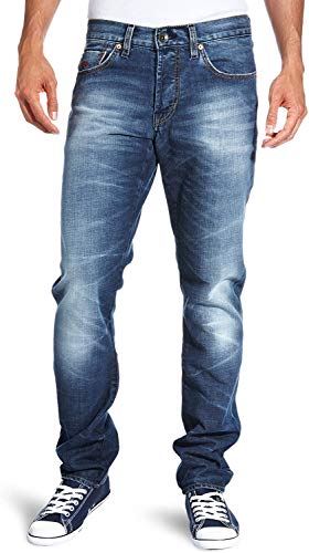 Energie Herren Jeans Straight Morris Trousers, Denim, blau 30W/36L von Energie