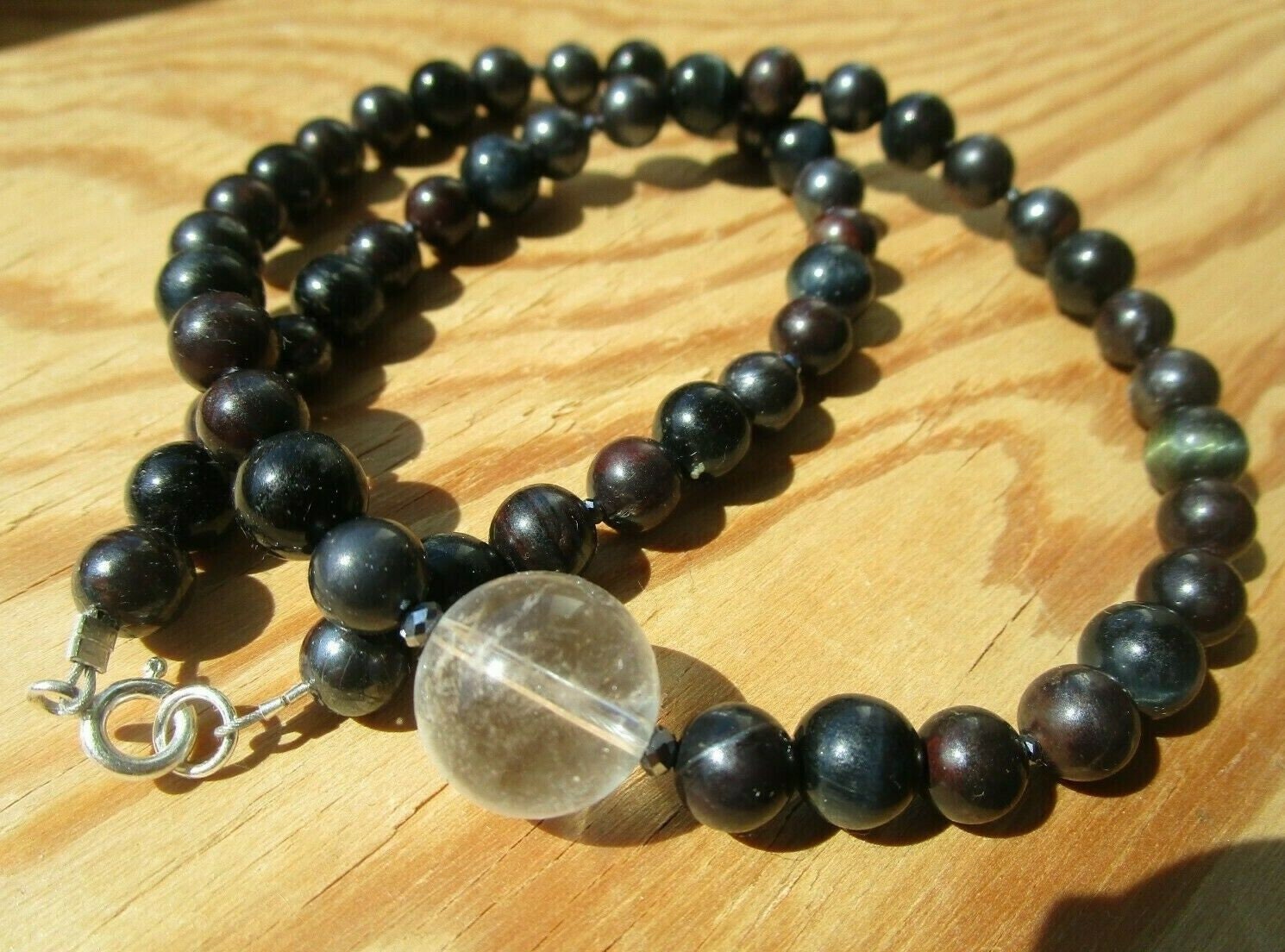 Bergkristall Sugilith Falkenauge Kette Bergkristall Sugilith Falkenauge Kette von EnergieArbeitGraz