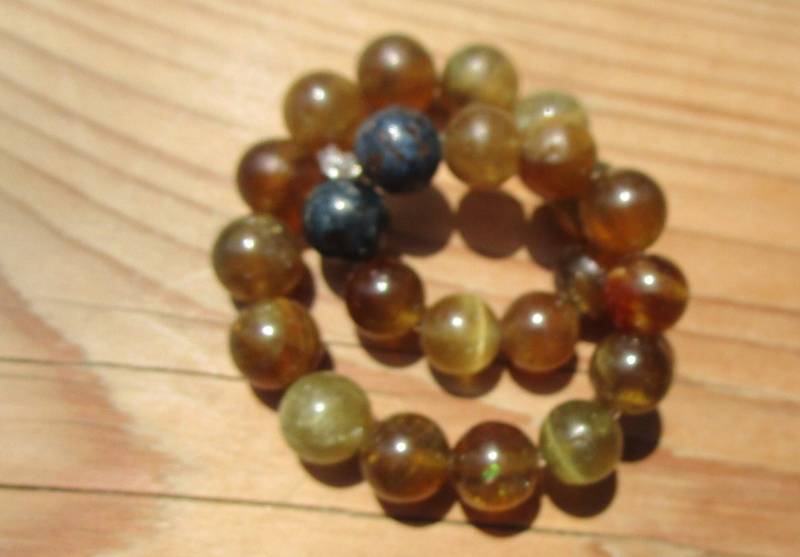 Chrysoberyll Pegmatit/Blaues Spinell Armband Chrysoberyll Pegmatit/Blaues Spinell Armband von EnergieArbeitGraz