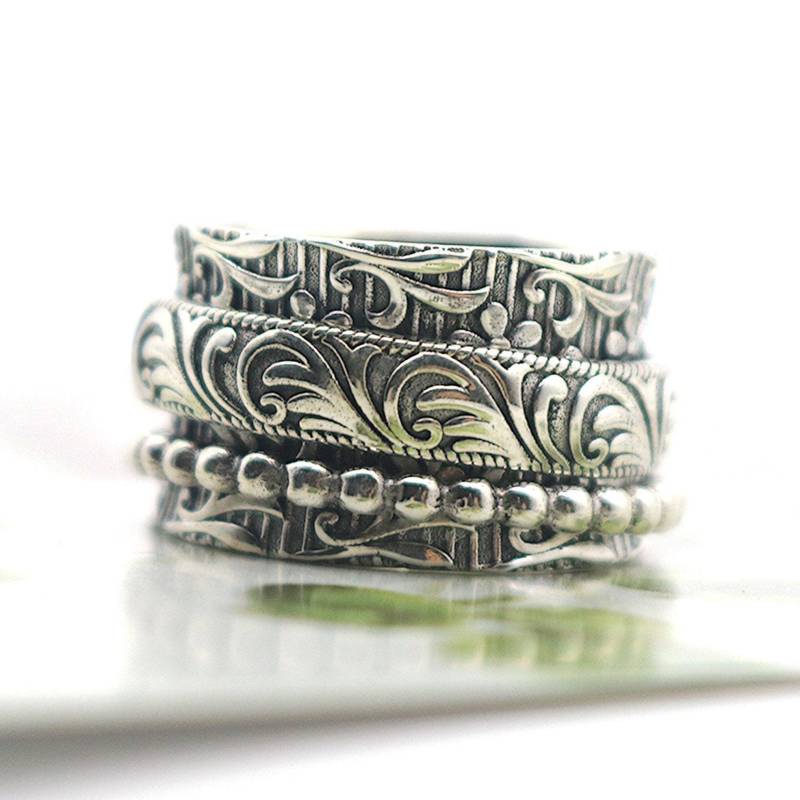 Energiestein "Tänzerin" Sterling Silber Meditation Spinner Ring | Style#us61 von EnergyStoneJewelley