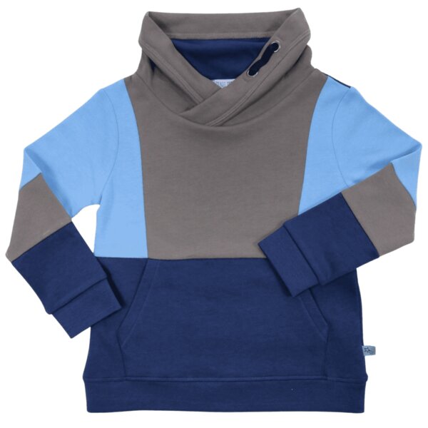Enfant Terrible Kinder Sweatshirt mit Stehkragen Colorblocking reine Bio-Baumwolle von Enfant Terrible