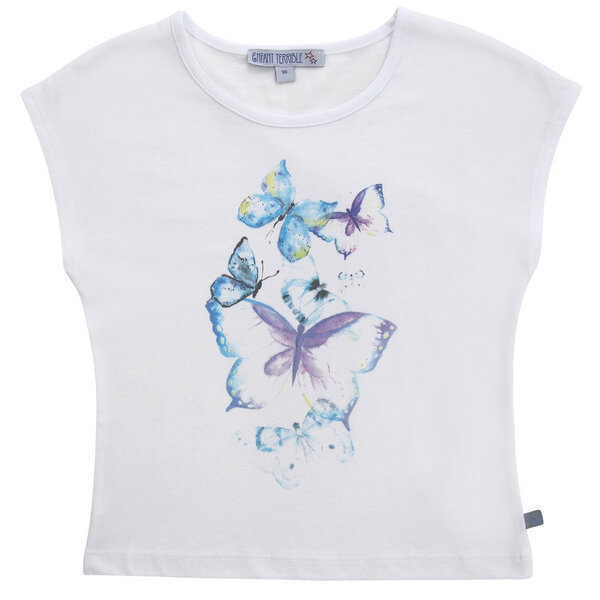 Enfant Terrible Kinder T-Shirt Schmetterlingsdruck reine Bio-Baumwolle von Enfant Terrible