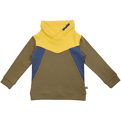 Enfant Terrible Stehkragen Sweatshirt Colourblocking Dark Olive-Honey, 146/152 von Enfant Terrible