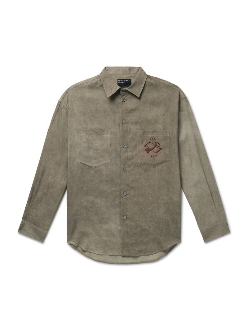 Enfants Riches Déprimés - Artist Embroidered Woven Shirt - Men - Neutrals - XXL von Enfants Riches Déprimés