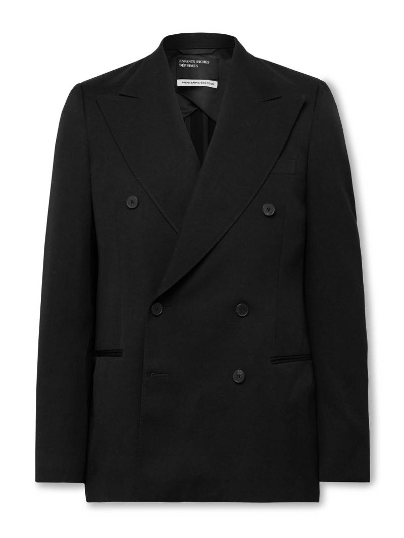 Enfants Riches Déprimés - Ralphy Double-Breasted Virgin Wool-Twill Blazer - Men - Black - IT 46 von Enfants Riches Déprimés