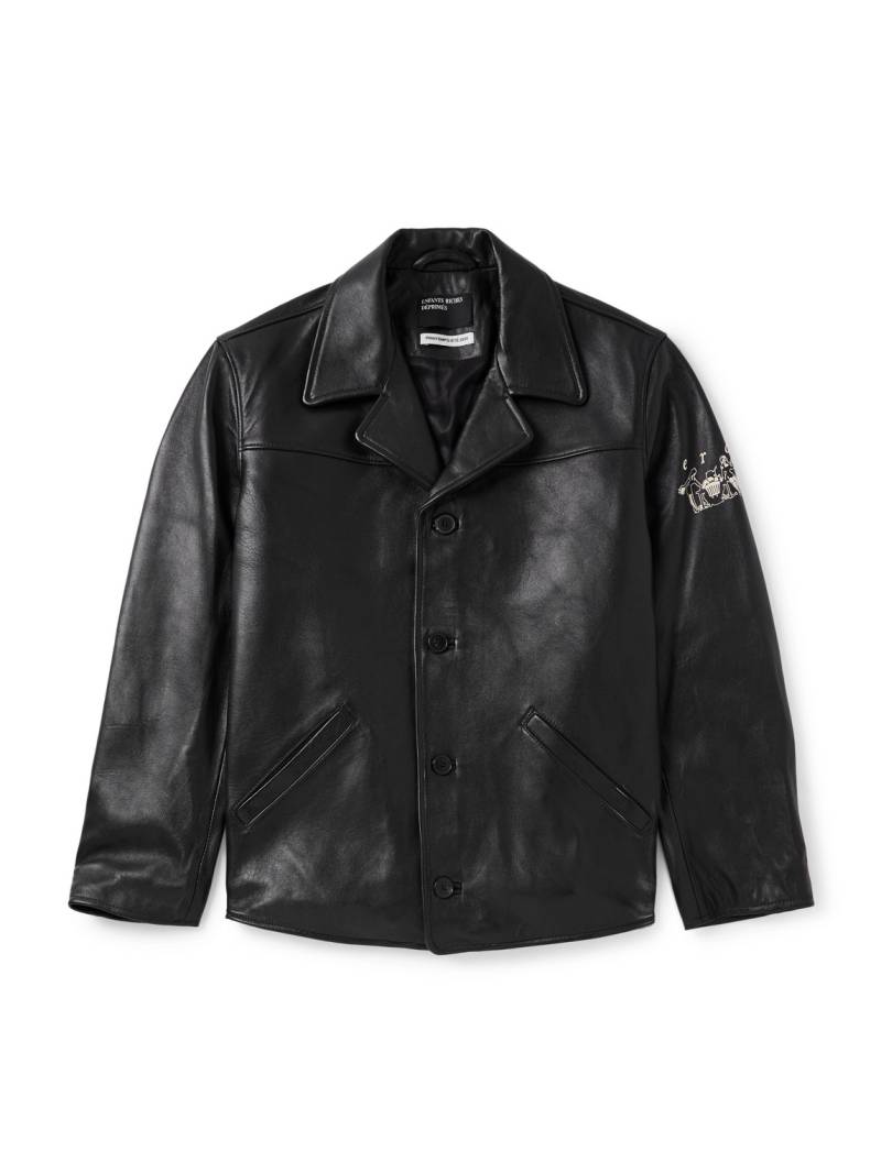 Enfants Riches Déprimés - Sunday Drive Logo-Print Leather Blazer - Men - Black - L von Enfants Riches Déprimés