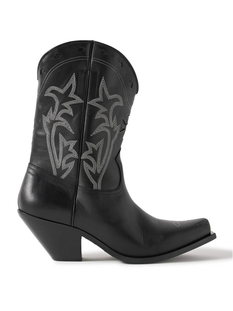 Enfants Riches Déprimés - Swiss Cowboy Embroidered Leather Boots - Men - Black - EU 42 von Enfants Riches Déprimés