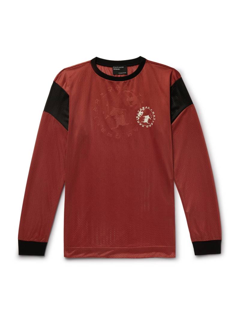 Enfants Riches Déprimés - Tabac Rat Slim-Fit Printed Mesh T-Shirt - Men - Red - XL von Enfants Riches Déprimés