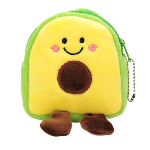 Durchsetzen von Avocado Plush Tasche Multifunktional Cartoon Obstbeutel mit tragbarem Brieftasche für S, Karten und kleine Wesentliche ideal für den täglichen Gebrauch und von Enforose