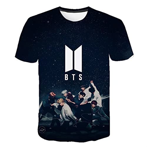 Unisex KPOP Boys T-Shirt Jungen Mädchen Young Forever T-Shirt Blühendes Blumenoberteil Suga Jin Jimin Jung Kook J-Hope Rap-Monster V von Enfunt-Home