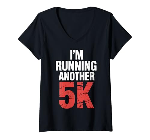 Damen I'm Running Another 5K Marathon -Trainingsziel ||- T-Shirt mit V-Ausschnitt Damen I'm Running Another 5K Marathon -Trainingsziel ||- T-Shirt mit V-Ausschnitt von Engagierter Marathon -Athlet -Läufer