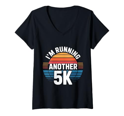 Damen I'm Running Another 5K Marathon -Trainingsziel - T-Shirt mit V-Ausschnitt von Engagierter Marathon -Athlet -Läufer