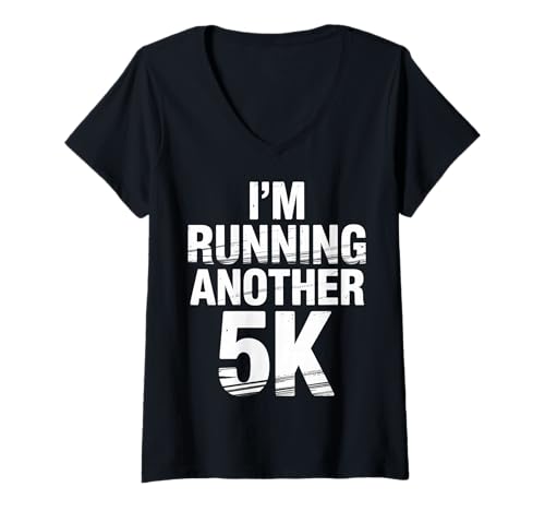 Damen I'm Running Another 5K Marathon -Trainingsziel - T-Shirt mit V-Ausschnitt Damen I'm Running Another 5K Marathon -Trainingsziel - T-Shirt mit V-Ausschnitt von Engagierter Marathon -Athlet -Läufer