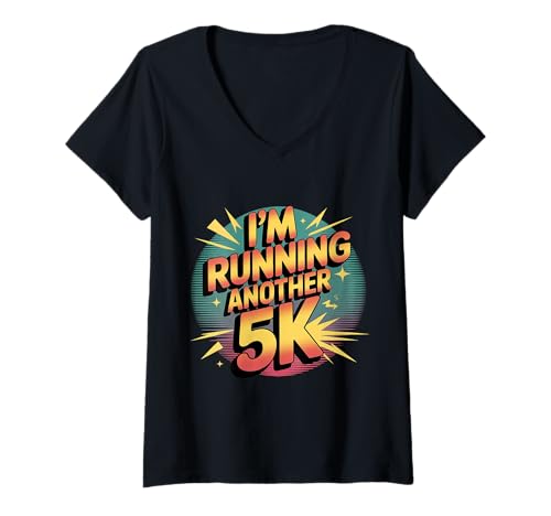 Damen I'm Running Another 5K Marathon -Trainingsziel |- T-Shirt mit V-Ausschnitt Damen I'm Running Another 5K Marathon -Trainingsziel |- T-Shirt mit V-Ausschnitt von Engagierter Marathon -Athlet -Läufer