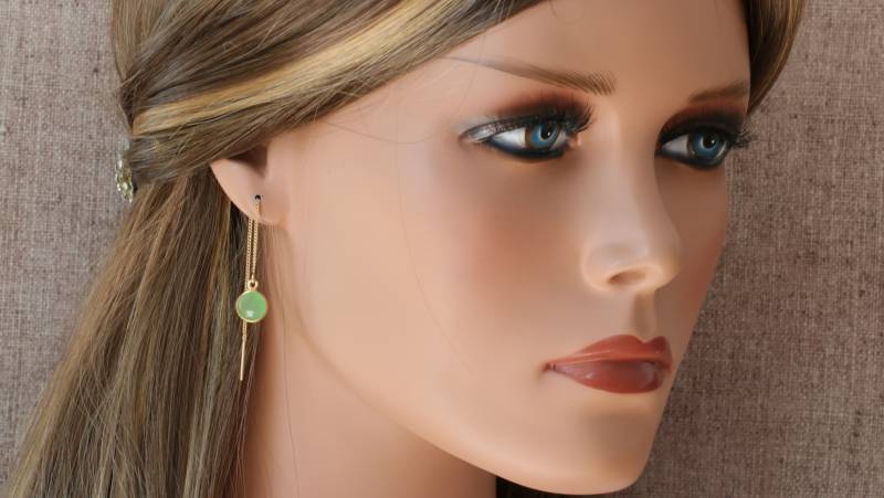 Ketten Ohrringe, Chain Peridot Baumeln Kette Ohrringe , Einfädler, Ohr Gold Gefüllt Einfädler Edelstein Ketten Ohrringe, Chain Peridot Baumeln Kette Ohrringe , Einfädler, Ohr Gold Gefüllt Einfädler Edelstein von Engalinia