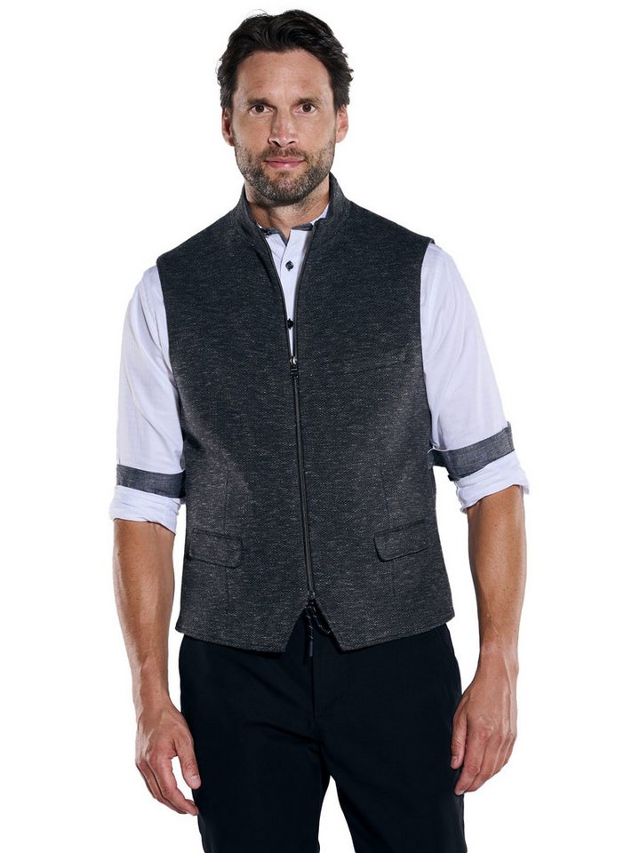 Engbers Anzugweste engbers Herren Sakko-Weste mit Zipper, Saphirblau von Engbers