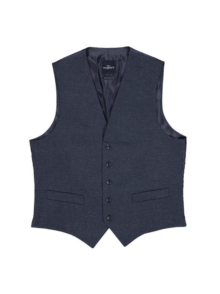 Engbers Anzugweste engbers Herren Anzug-Weste aus flexiblem Warenmaterial, Saphirblau von Engbers