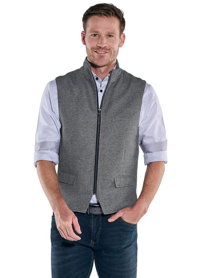 Engbers Anzugweste engbers Herren Sakko-Weste mit Zipper, Grau von Engbers