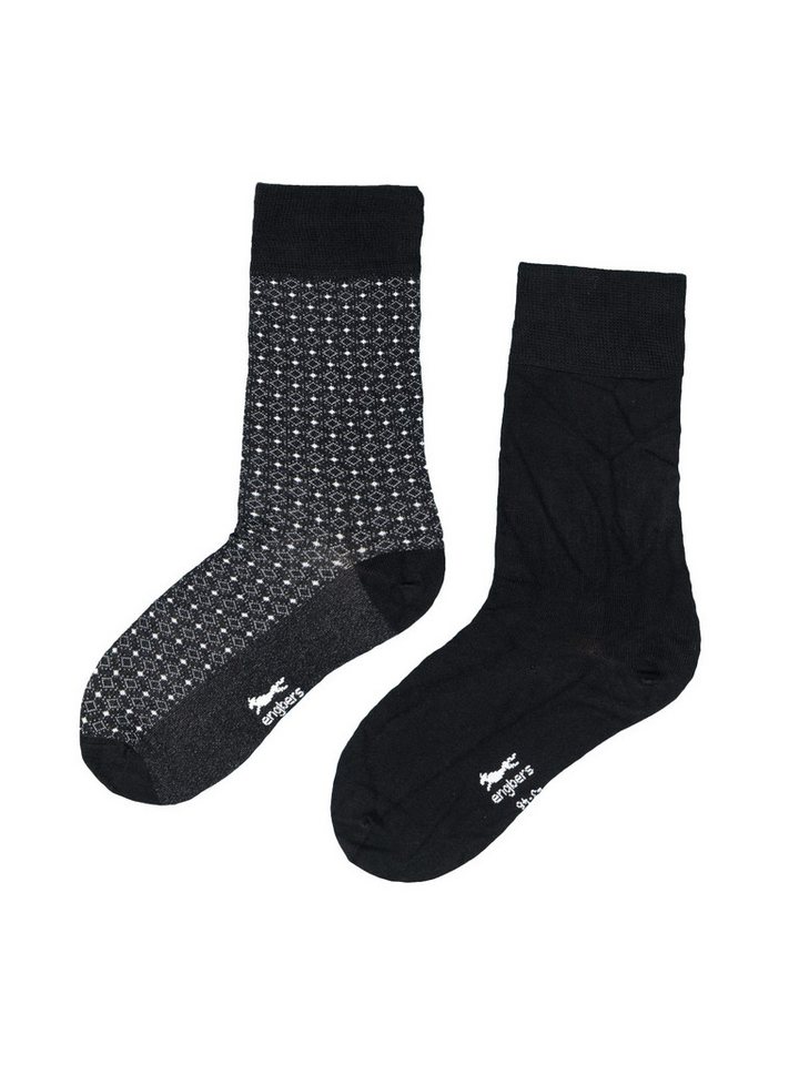 Engbers Freizeitsocken engbers Herren Socke gemustert, Schwarz von Engbers