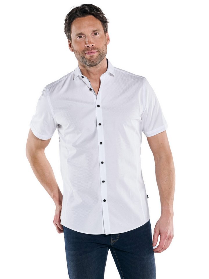Engbers Kurzarmhemd engbers Herren Kurzarm-Hemd "My Favorite", Reinweiss von Engbers