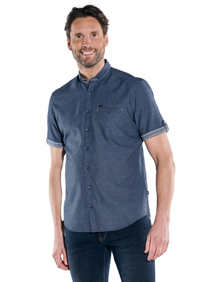 Engbers Kurzarmhemd engbers Herren Kurzarm-Hemd strukturiert, Brilliantblau von Engbers