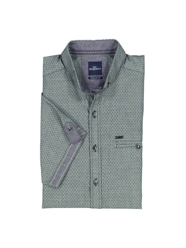 Engbers Kurzarmhemd engbers Herren Kurzarm-Hemd strukturiert, Hellgruen von Engbers
