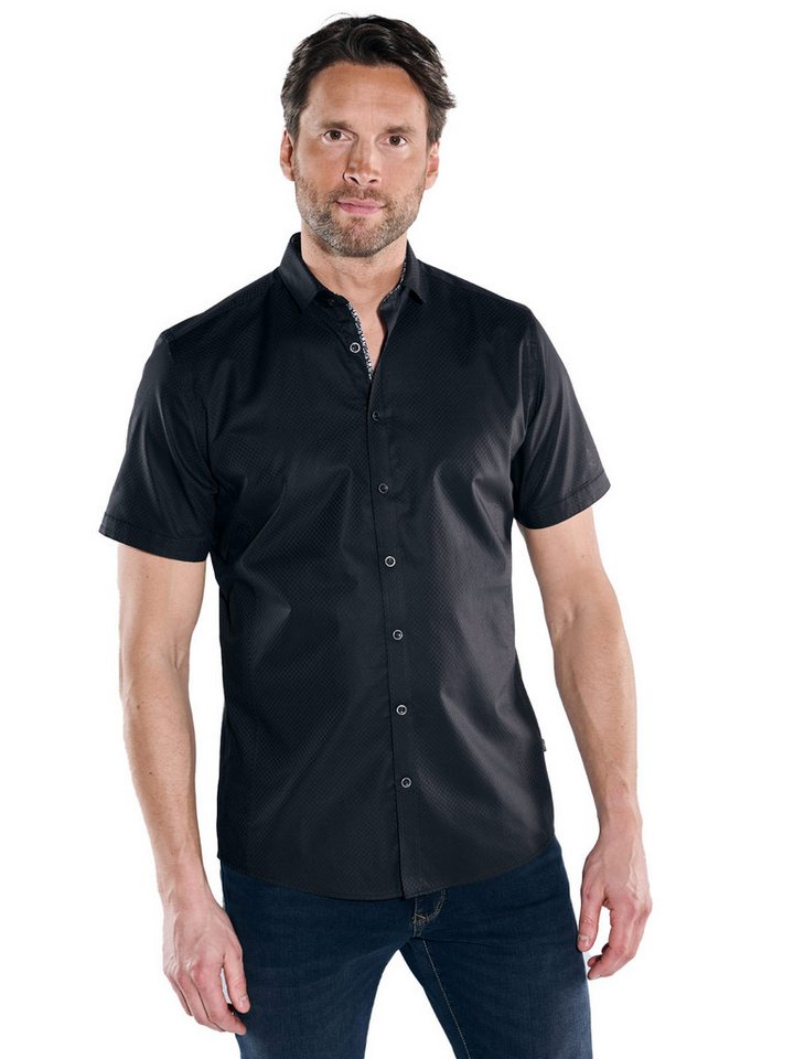 Engbers Kurzarmhemd engbers Herren Kurzarm-Hemd "My Favorite", Schwarz von Engbers