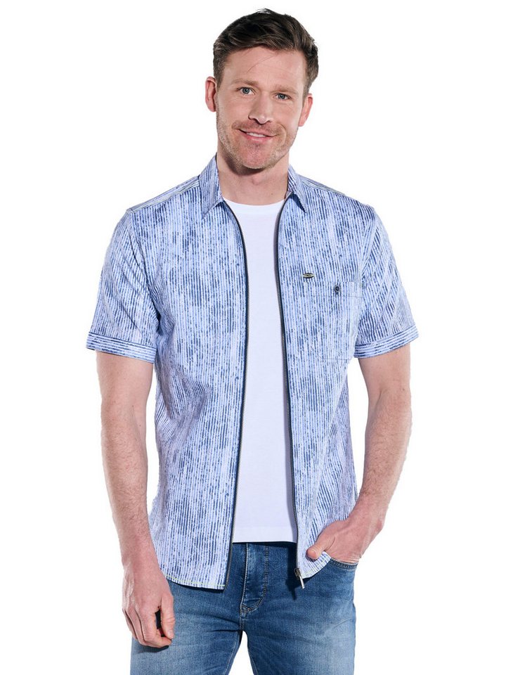 Engbers Kurzarmhemd engbers Herren Kurzarm-Hemd gemustert, Brilliantblau von Engbers