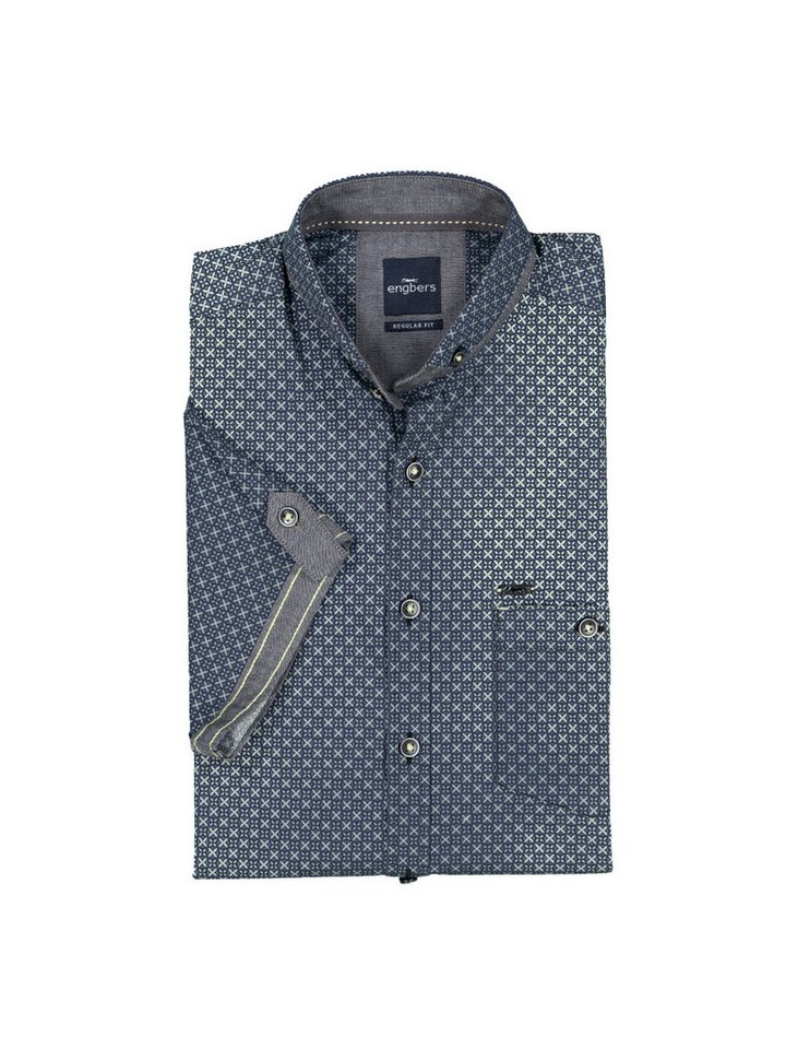 Engbers Kurzarmhemd engbers Herren Kurzarm-Hemd gemustert, Hellgruen von Engbers